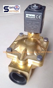 P-VE7321BCV00-220V Parker Solenoid valve 2/2 size 3/4" ทองเหลือง NC แบบปิด ใช้กับ งาน แก๊ส น้ำ น้ำมัน ลม